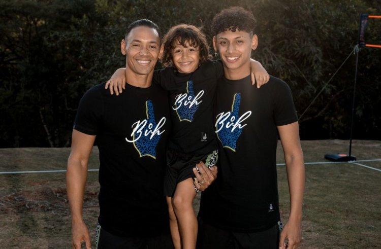 Jogador Ricardo Oliveira, com os filhos Guilherme e Antony - Foto: Mahfilms - @mah.films