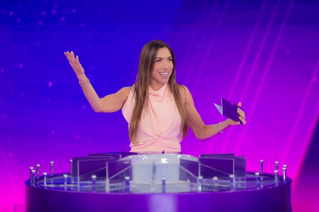 Patricia Abravanel no “Programa Silvio Santos” (Créditos: Gabriel Cardoso/ SBT)